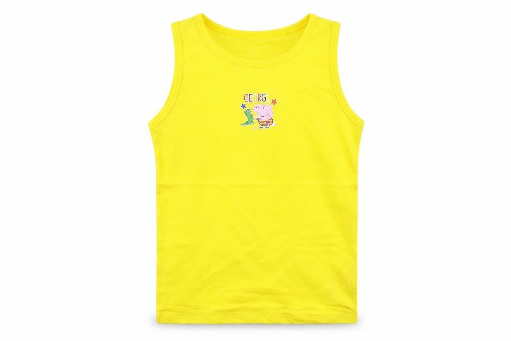 Front view of George girls’ yellow basic tank, size 5-6, years