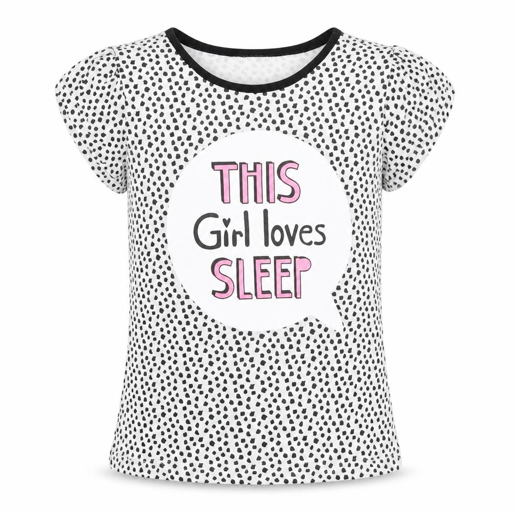 Front view of George girls’ white solid top pyjama top, size 9-10, years