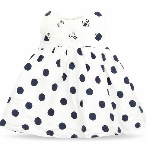 mamas & papas Girls White Polka Dot  A-Line  Size 3-6 Months
