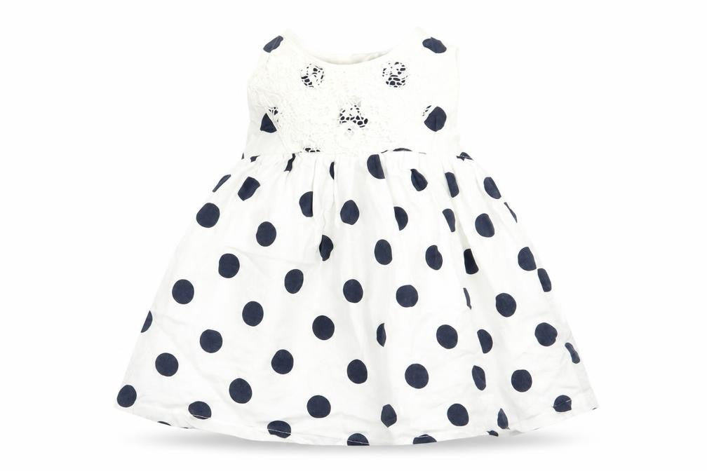 mamas & papas Girls White Polka Dot  A-Line  Size 3-6 Months