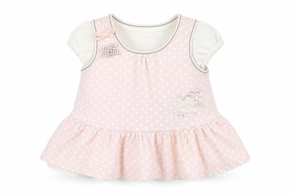 mamas & papas Girls Beige Polka Dot  A-Line  Size 6-9 Months