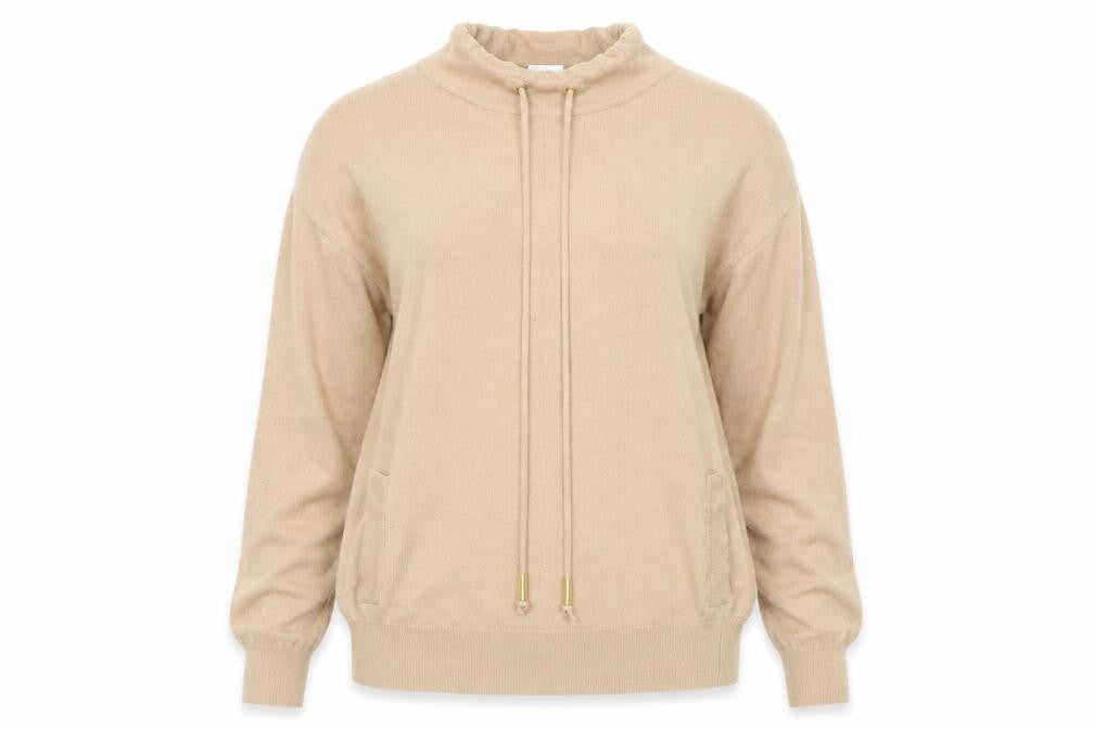 Front view of Next women’s beige jumper, size UK 6