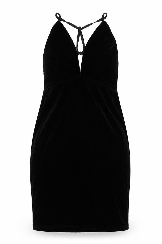 Front view of Edge women’s black mini, size UK 10