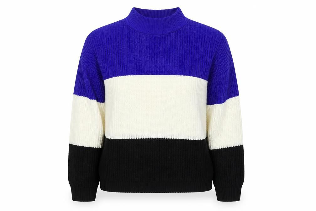 Front view of Preworn women’s multicoloured knit jumper, size L