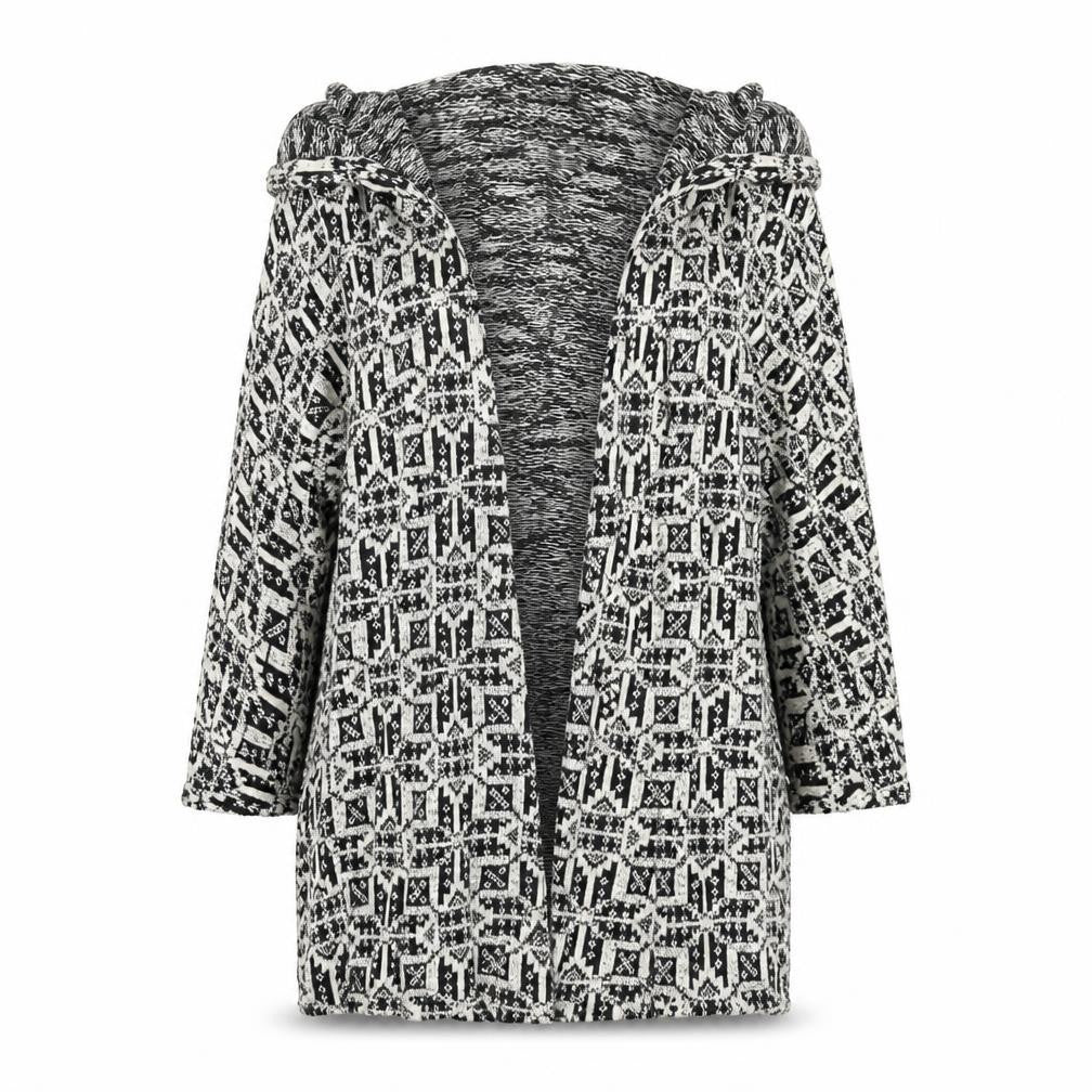 Primark Womens Multicoloured Geometric Knit Cardigan Jumper Size S