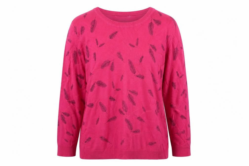 Front view of Signature women’s pink knit jumper, size XL