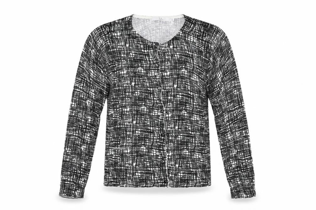 Isle Womens Black  Knit Cardigan Jumper Size S