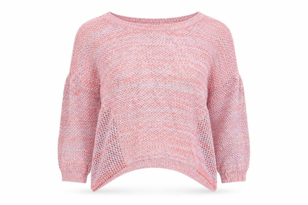 Front view of F&F women’s pink knit jumper, size UK 10