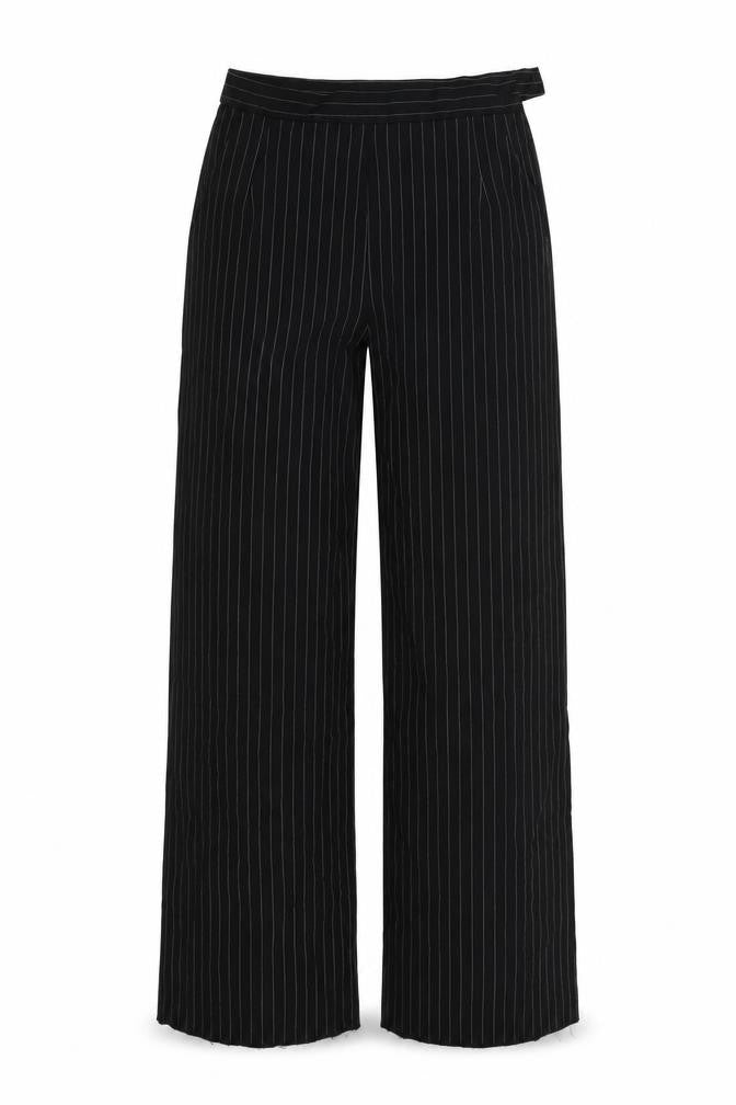 Love Womens Black Striped  Trousers  Size M L31 in