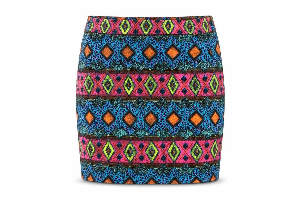 Dividedq Womens Multicoloured Argyle/Diamond  Straight & Pencil Skirt Size 8