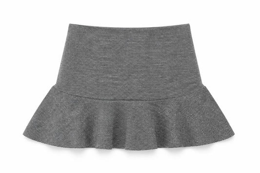 Front view of Primark women’s beige flare skirt, size UK 10