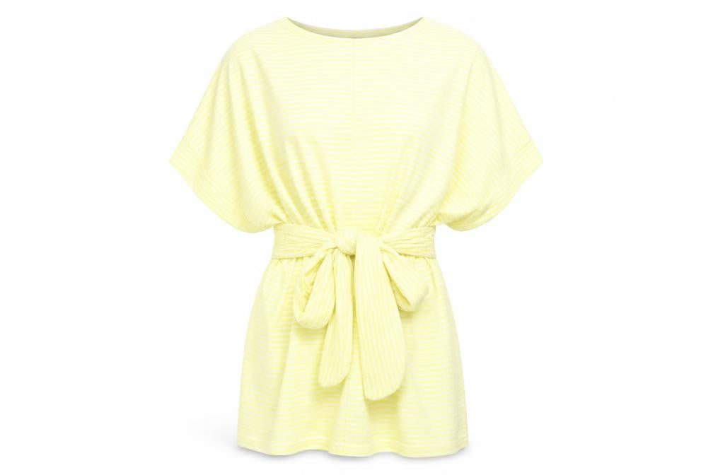 Principles Womens Yellow Striped  T-Shirt Dress  Size 10