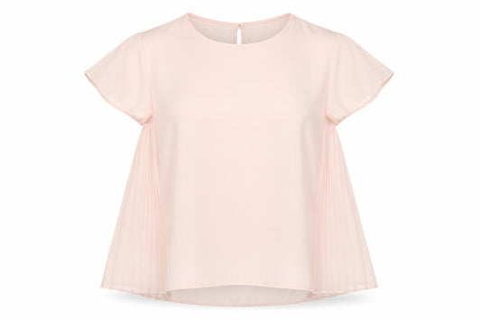 Front view of Atmosphere women’s pink basic blouse, size UK 12