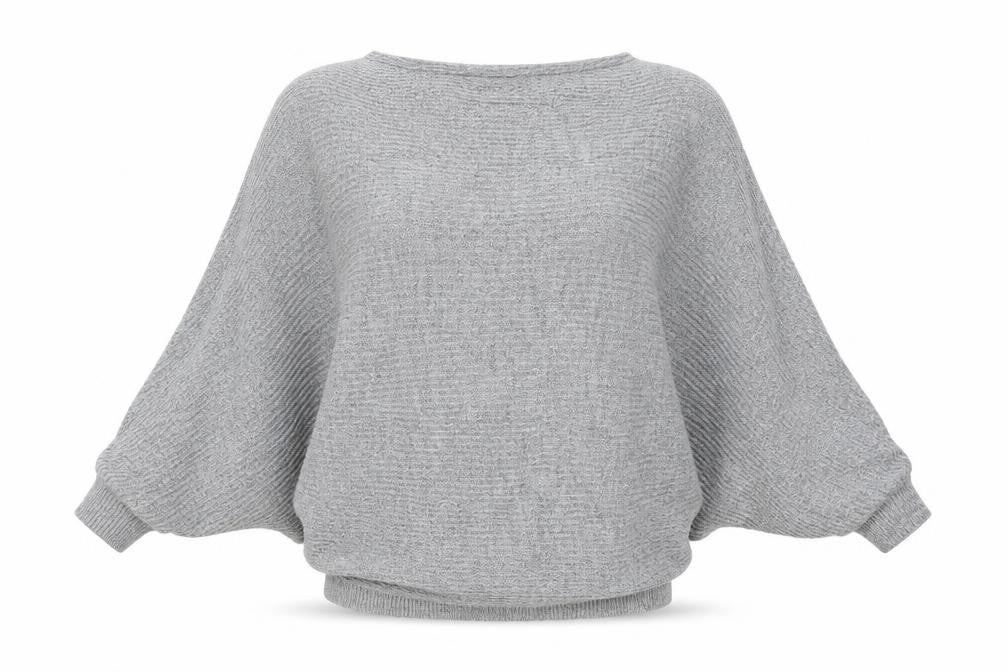 Front view of Boohoo women’s grey jumper, size S