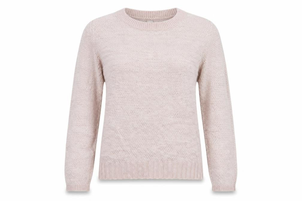 Front view of Marisota women’s pink jumper, size UK 12