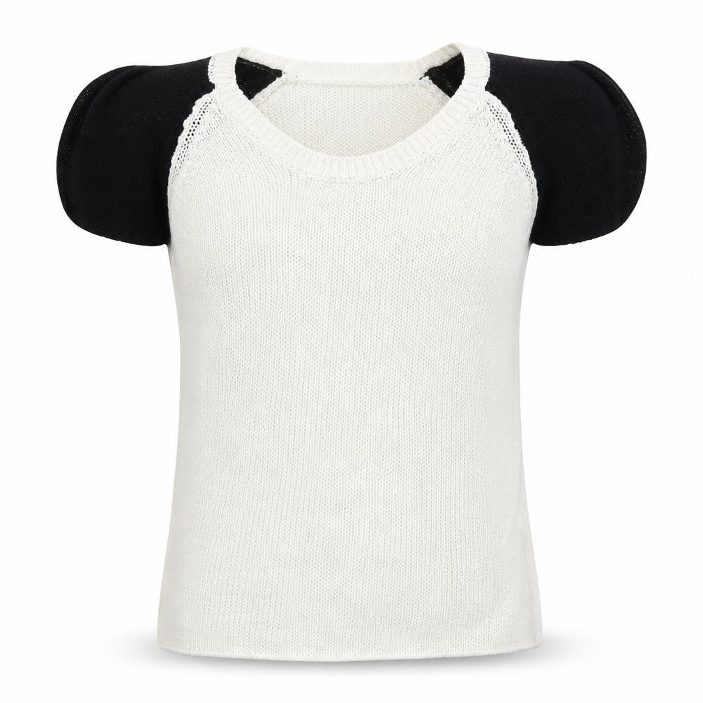 Front view of H&M women’s white basic blouse, size S