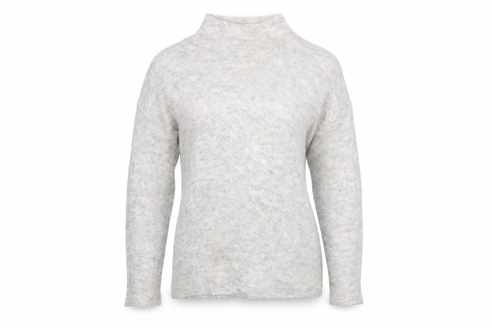 Front view of Sample women’s grey jumper, size M