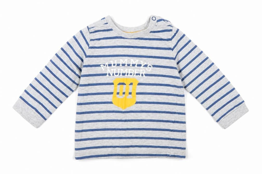 George Boys Grey Striped  Pullover Jumper Size 9-12 Months