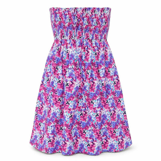 Front view of Jean Club women’s multicoloured floral a-line, size UK 6