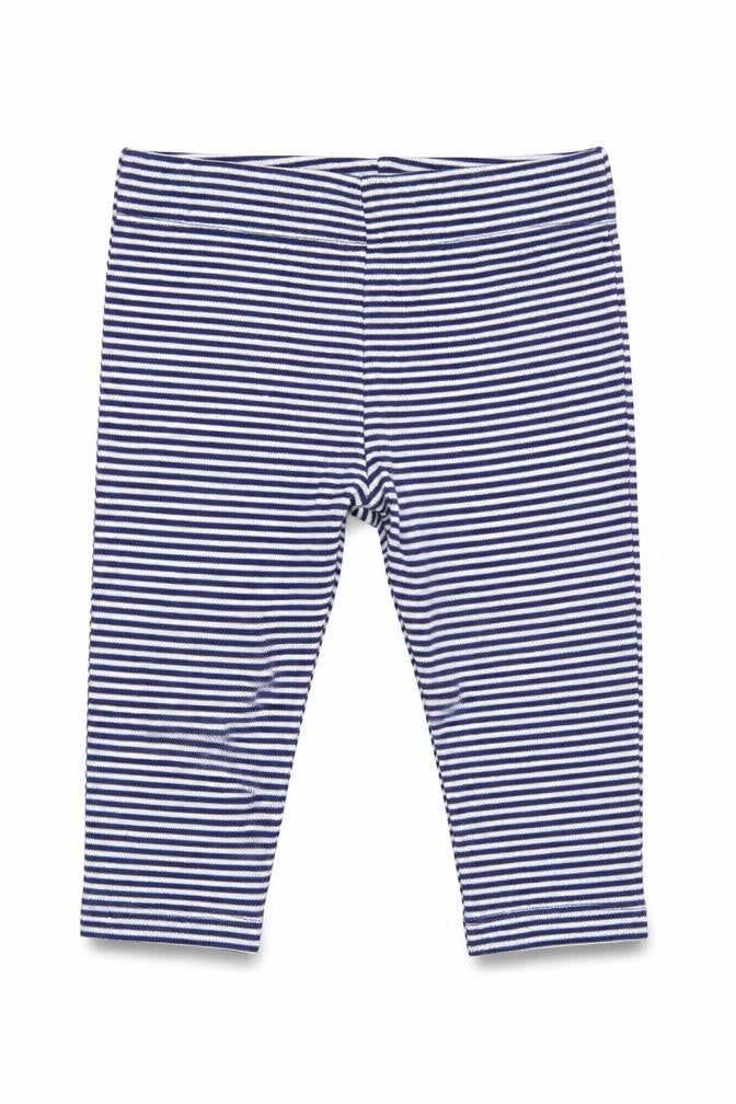 F&F Boys Blue Striped   Leggings Size 3-6 Months
