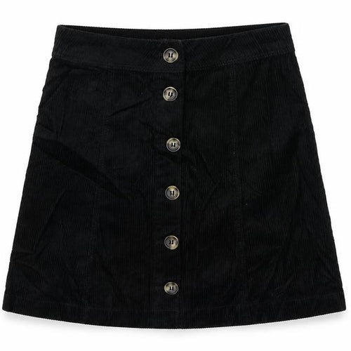 Divided Womens Black  Corduroy A-Line Skirt Size 4
