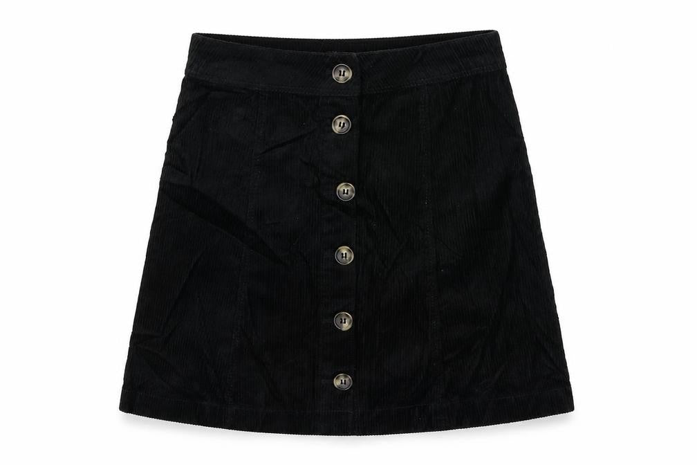 Divided Womens Black  Corduroy A-Line Skirt Size 4
