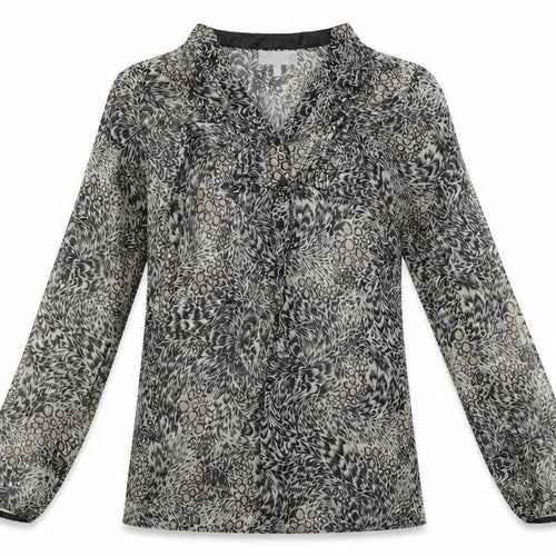 papersun Womens Grey Animal Print  Cardigan Jumper Size 10