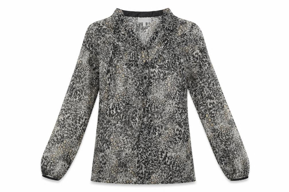 papersun Womens Grey Animal Print  Cardigan Jumper Size 10