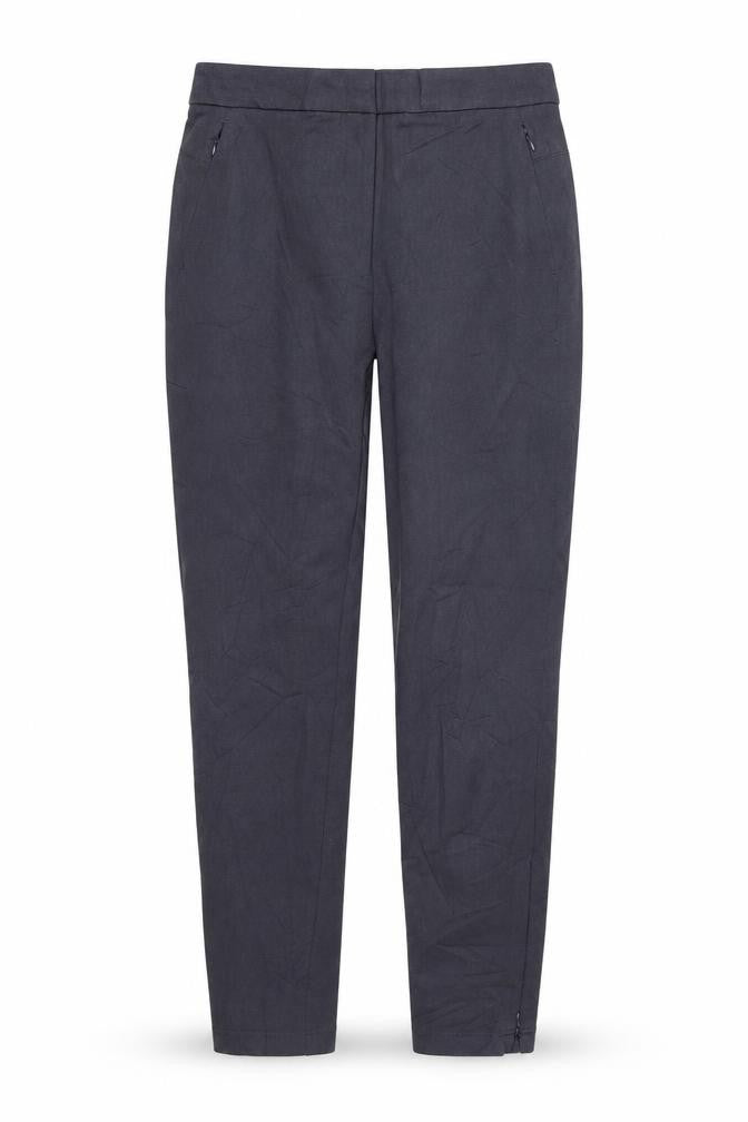 Front view of Marks & Spencer women’s beige trousers, size UK 10, 29-inch leg