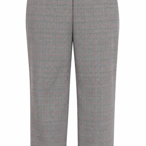 Marks and Spencer Womens Grey Check  Trousers  Size 16 L28 in - Red