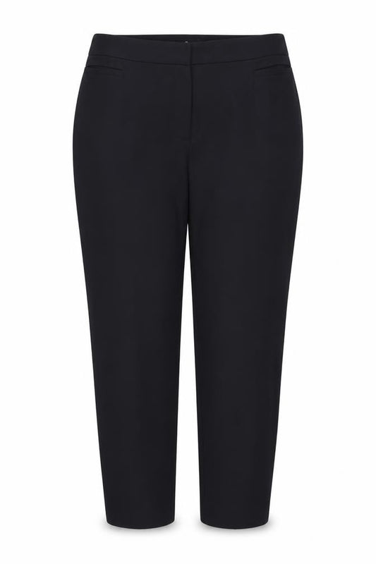 Front view of Label Be women’s blue trousers, size UK 16, 27.5-inch leg
