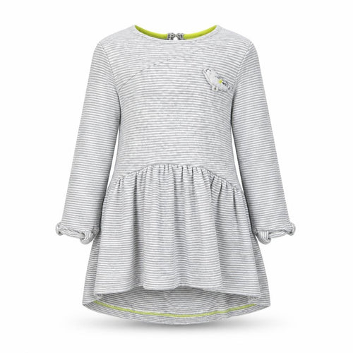 Mini Club Girls Grey Striped  T-Shirt Dress  Size 18-24 Months