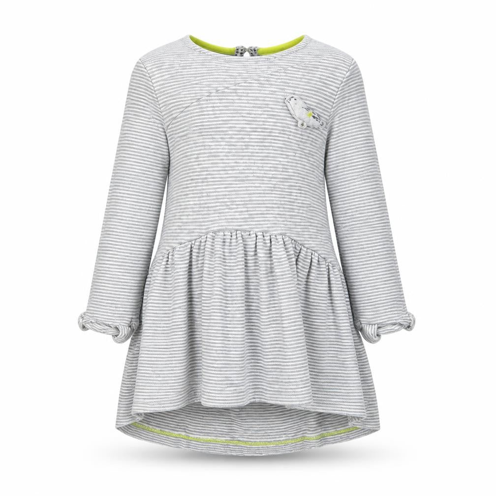 Mini Club Girls Grey Striped  T-Shirt Dress  Size 18-24 Months