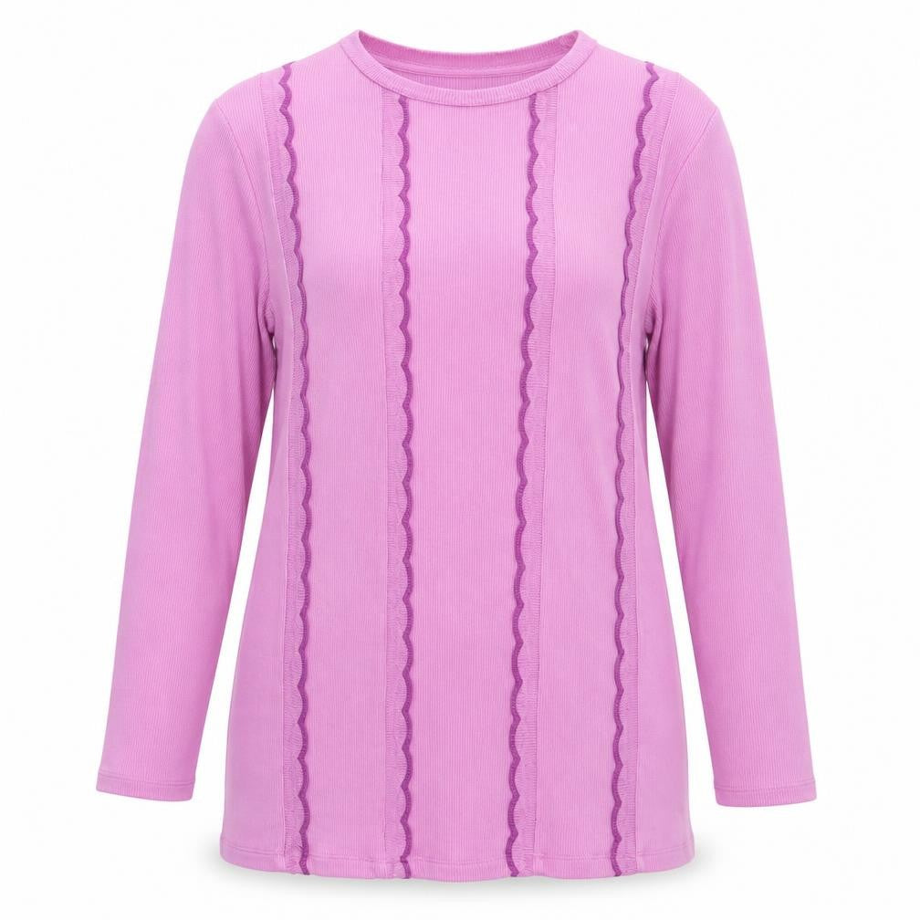 Front view of Next women’s purple knit jumper, size UK 14