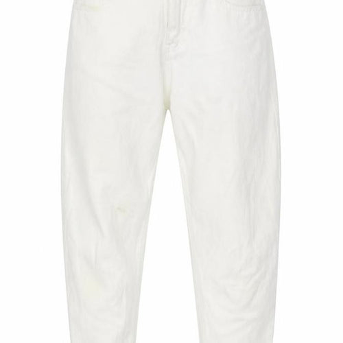 Preworn Womens White  Denim Mom Jeans Size S L21 in