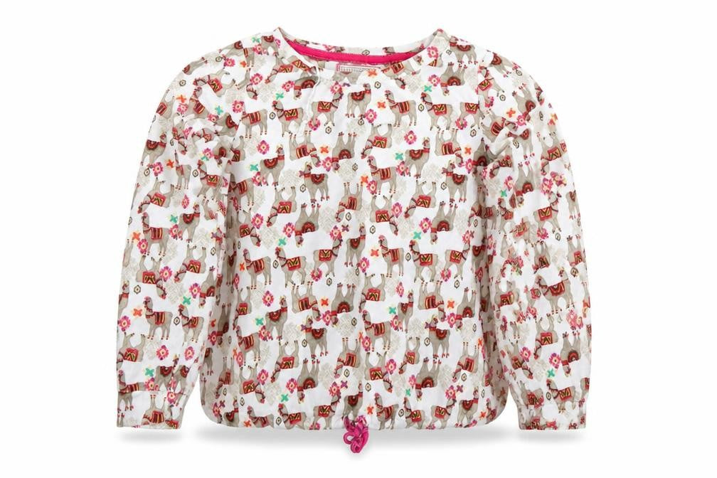 Front view of Buenos women’s white jumper, size UK 12