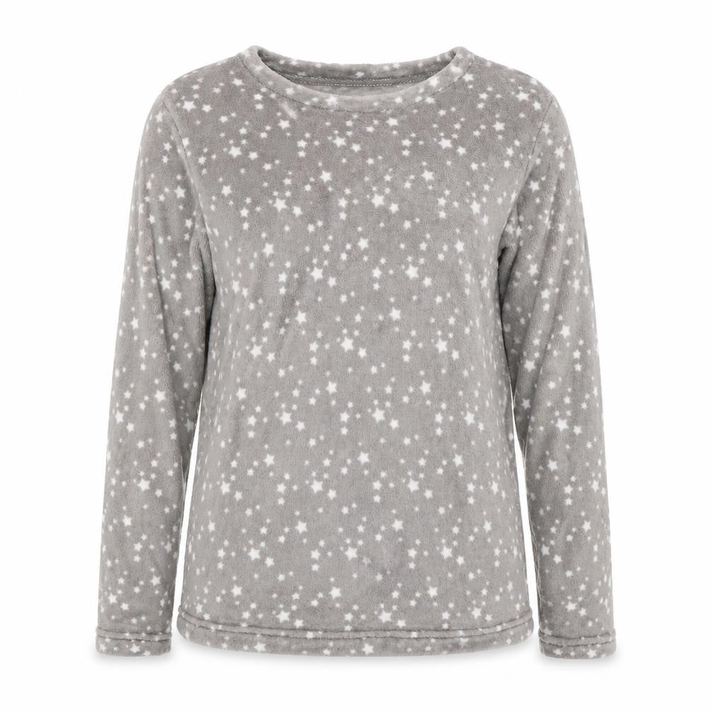 Front view of dr4eam women’s grey jumper, size M