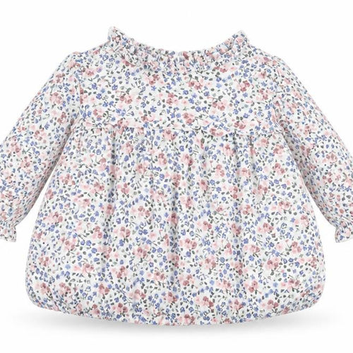 Charanga Girls White Floral  A-Line  Size 9-12 Months