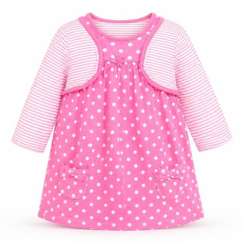 George Girls Pink Polka Dot  A-Line  Size 12-18 Months