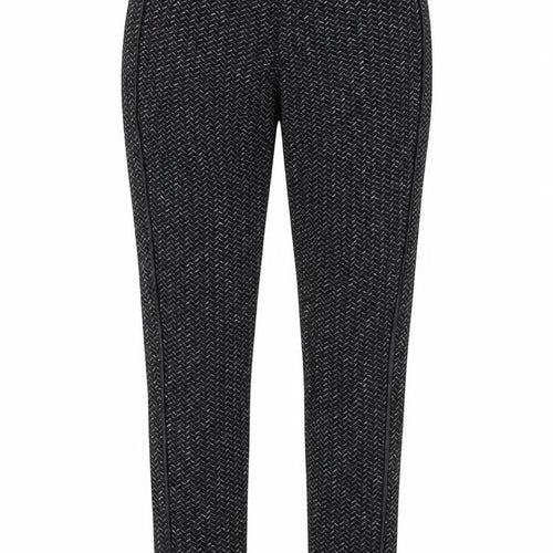 Pologarage Womens Black Herringbone  Trousers  Size 26 in L29 in