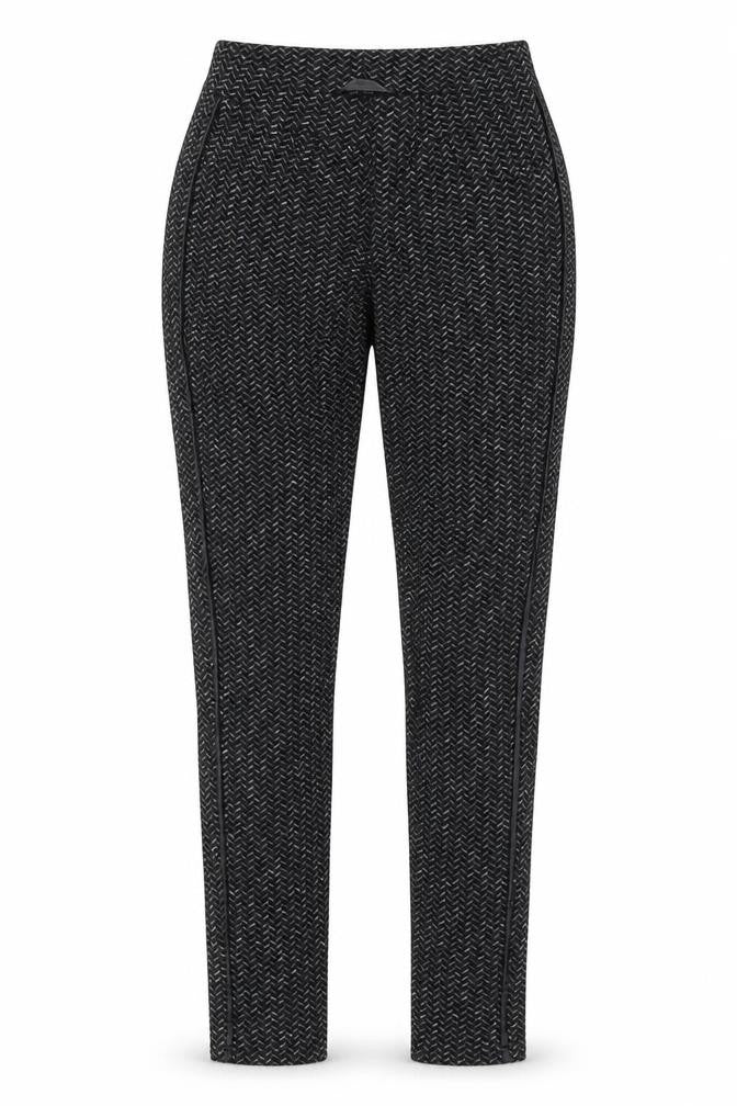 Pologarage Womens Black Herringbone  Trousers  Size 26 in L29 in