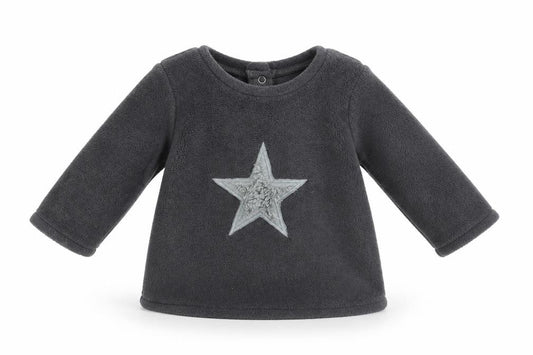 Front view of Next Baby Grey Fleece jumper, size 0-3, Months