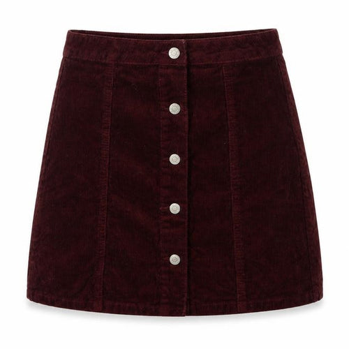 Denim & Co. Womens Red  Corduroy Mini Skirt Size 8