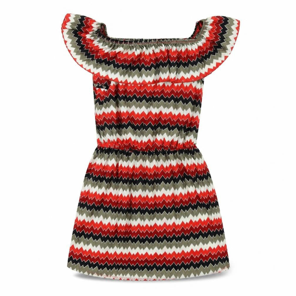 Front view of George women’s red striped shift, size L