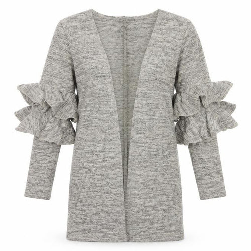 innocence Womens Beige   Cardigan Jumper Size 12  - frill