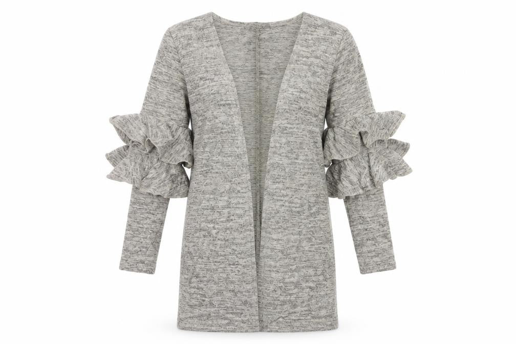 innocence Womens Beige   Cardigan Jumper Size 12  - frill