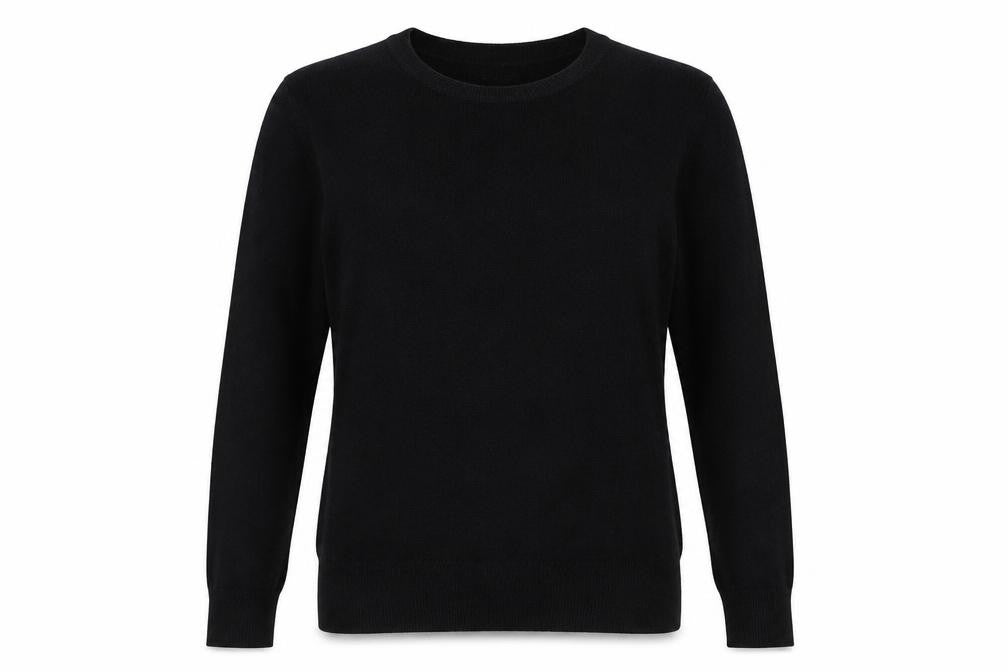Front view of Atmosphere women’s black knit jumper, size UK 10