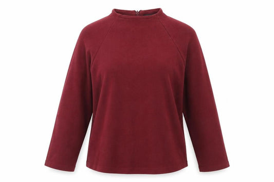 Front view of Marks & Spencer Collection women’s red knit jumper, size UK 10
