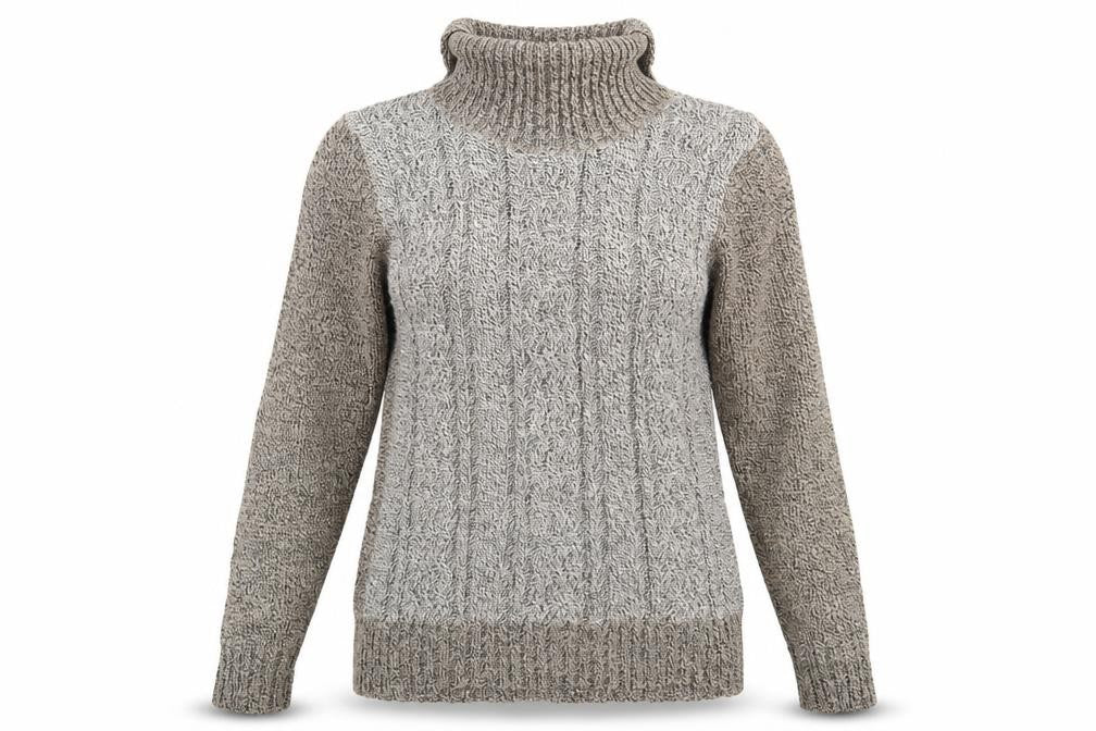 Front view of Bonmarché women’s beige jumper, size S