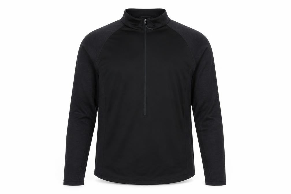 Front view of Crane men’s black jumper, size M